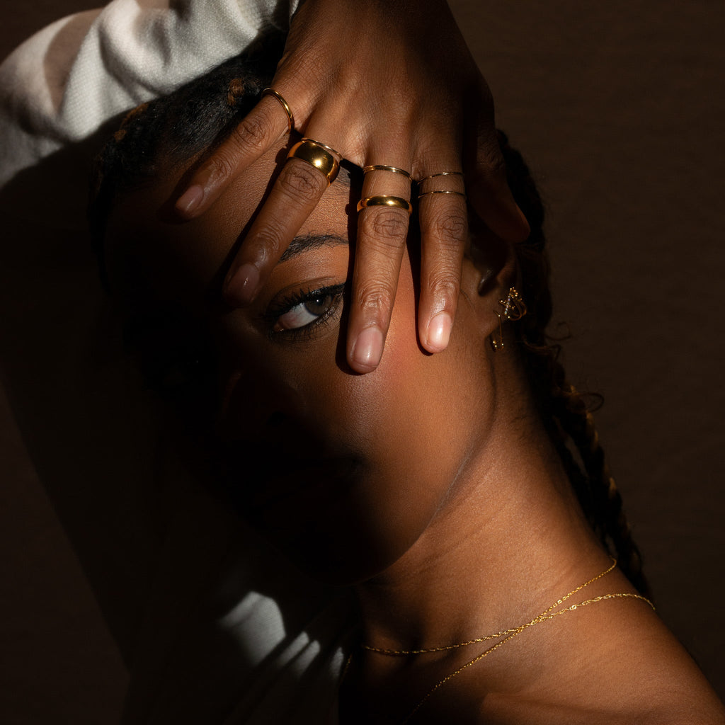 14K Solid Gold Eternal Simple Stacking Ring