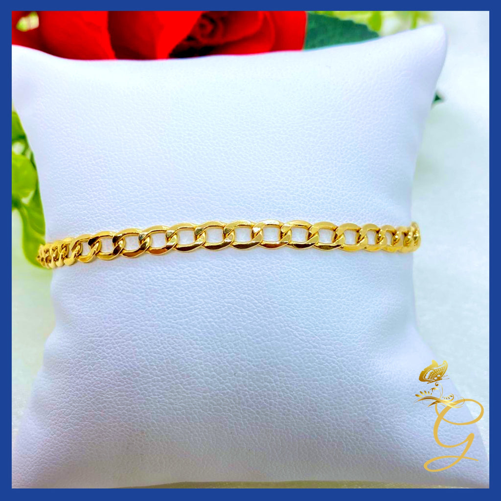 18k Real Gold Bracelet size  7"