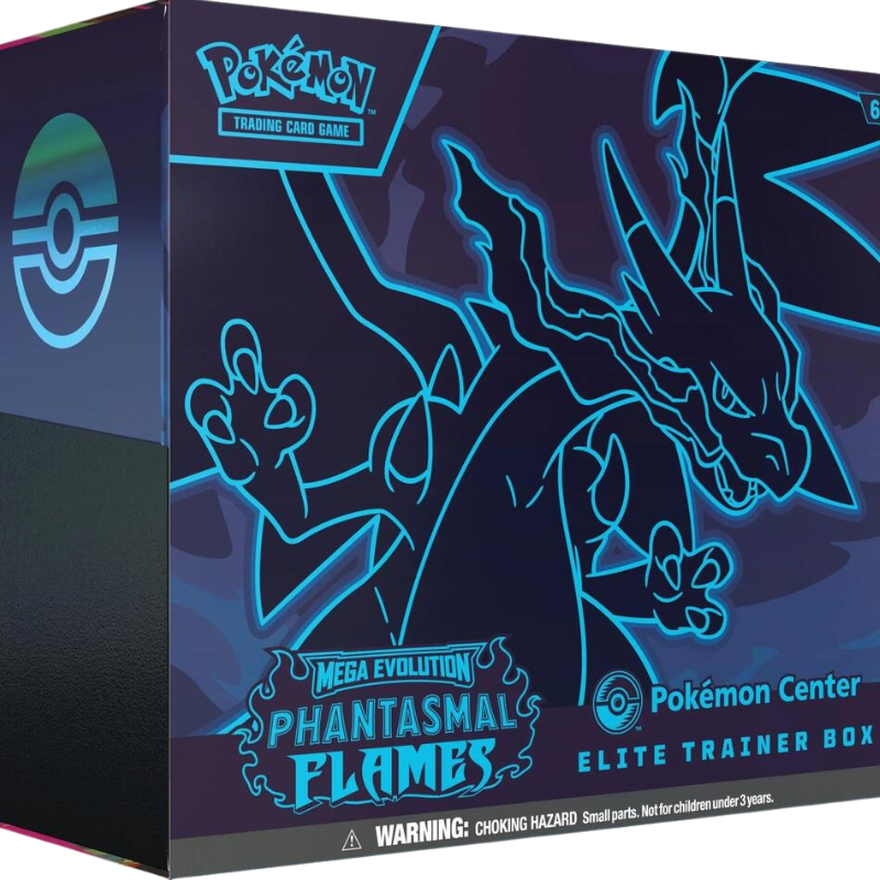 Phantasmal Flame Elite Trainer Box Pokemon Center Exclusive  W/ Acrylic Magnetic Protector Case